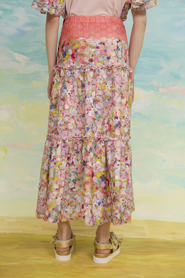 75.Floral dot skirt 詳細画像 pink multi 2