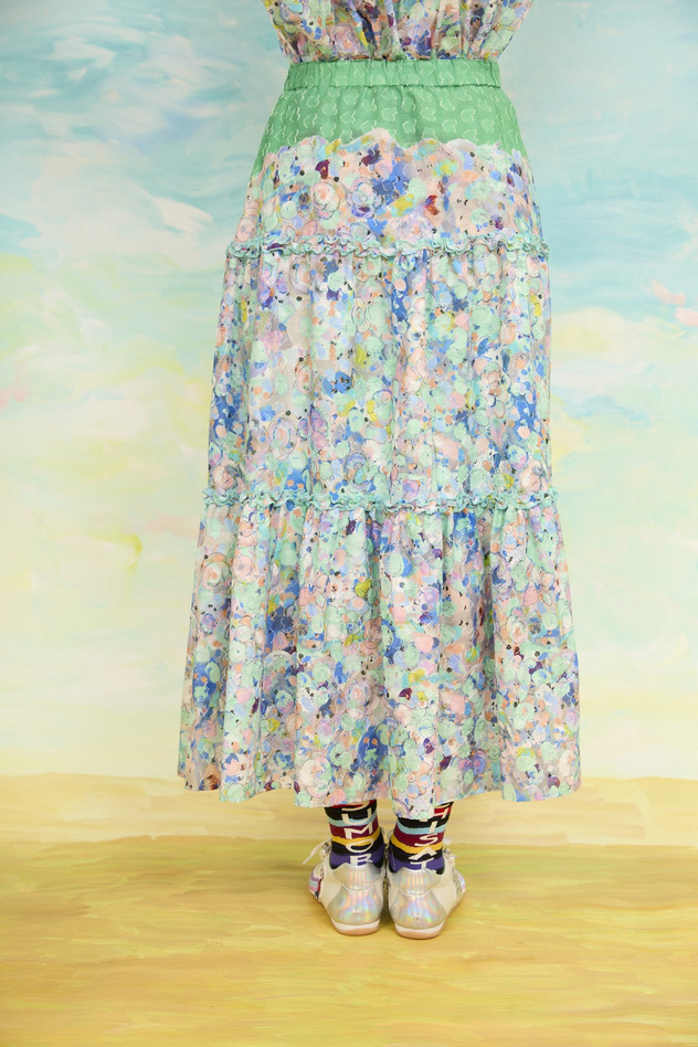 75.Floral dot skirt 詳細画像 mint multi 2