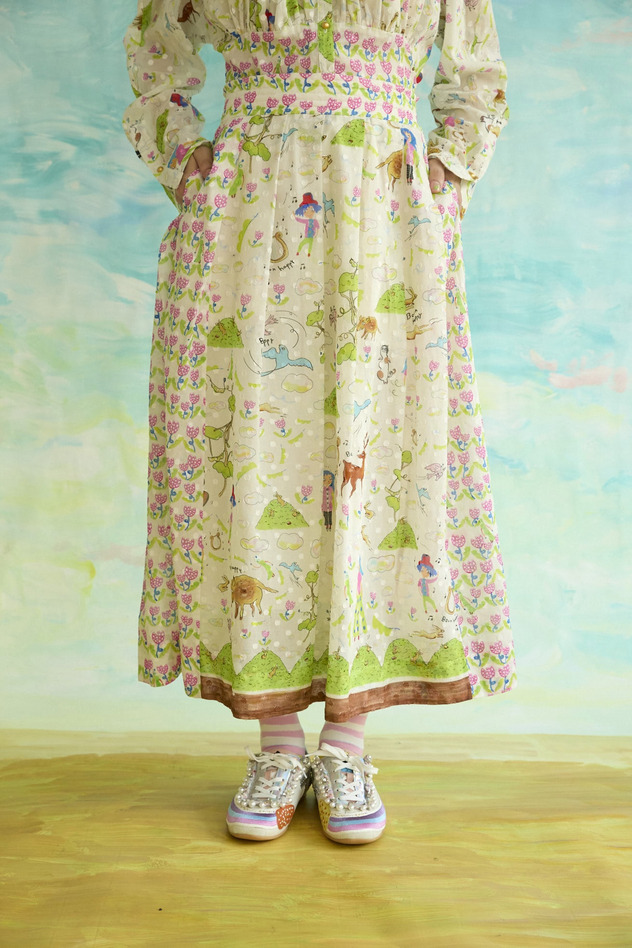 103.Happy Beanstalk skirt 詳細画像 off white 17