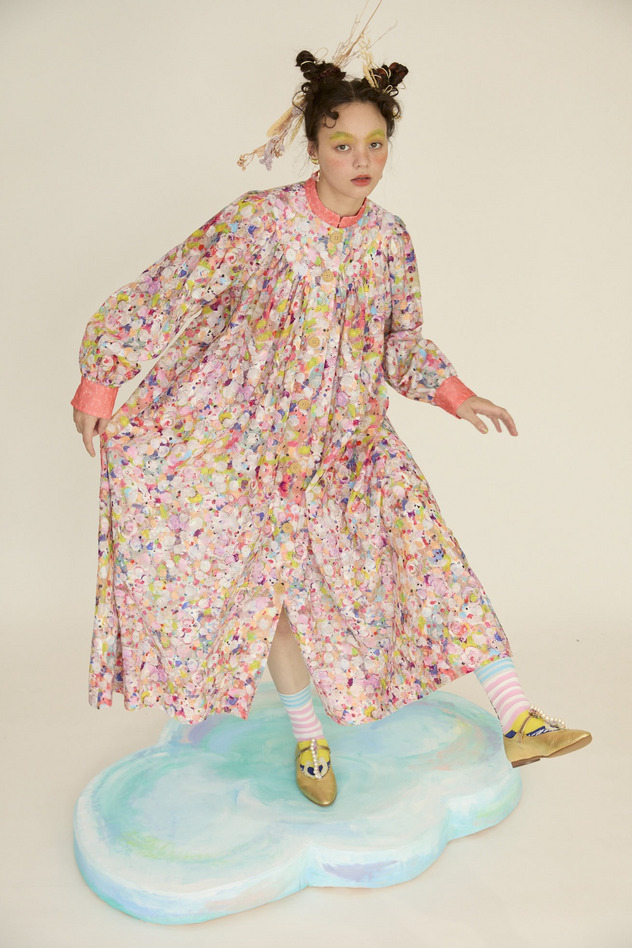 73.Floral dot dress 詳細画像 pink multi 1
