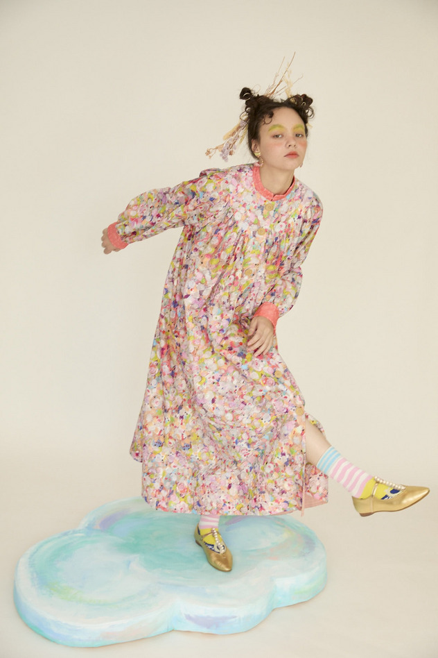 73.Floral dot dress 詳細画像 pink multi 3