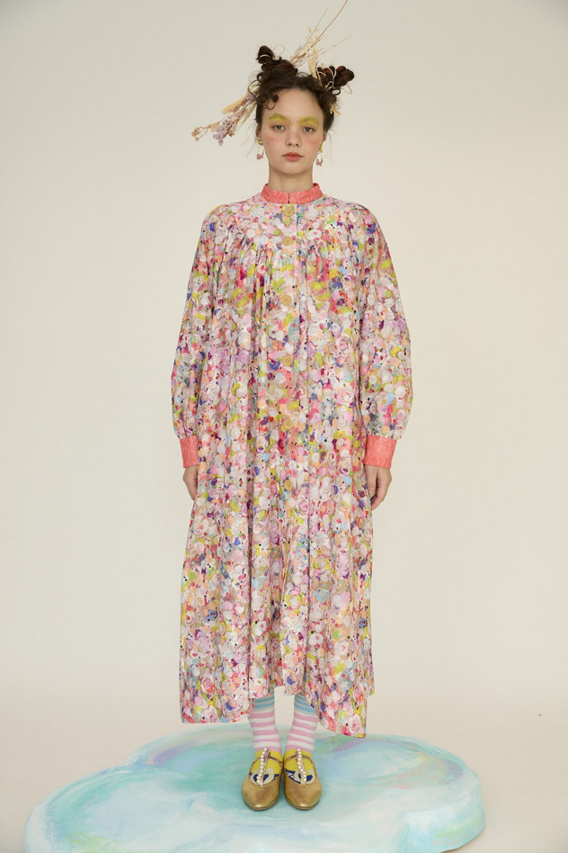 73.Floral dot dress 詳細画像 pink multi 1