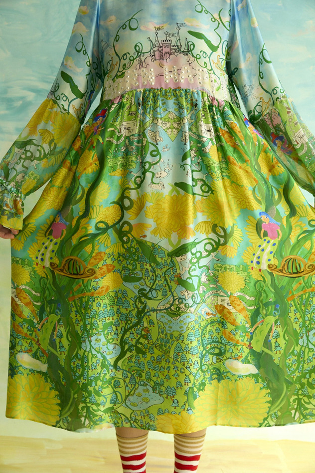 41.Born happy dress 詳細画像 light blue &times; green 10