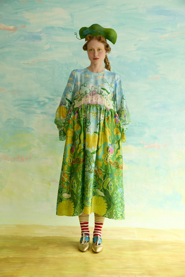 41.Born happy dress 詳細画像 light blue &times; green 3