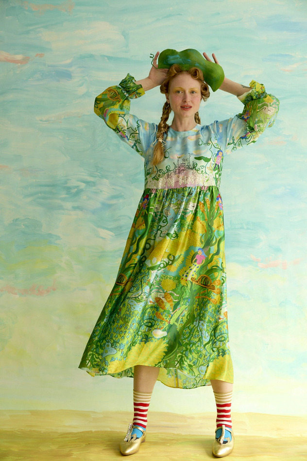 41.Born happy dress 詳細画像 light blue &times; green 8