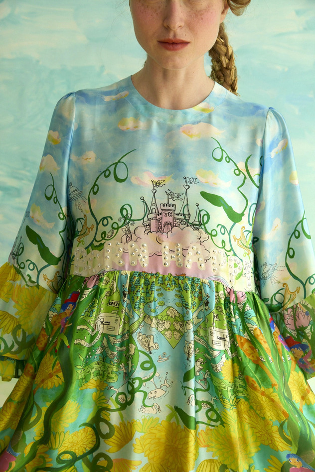 41.Born happy dress 詳細画像 light blue &times; green 9