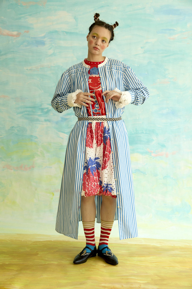 18.Happy stripe dress 詳細画像 blue 8