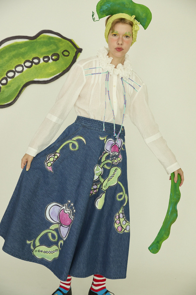 15.Shadow border blouse 詳細画像 off white 10