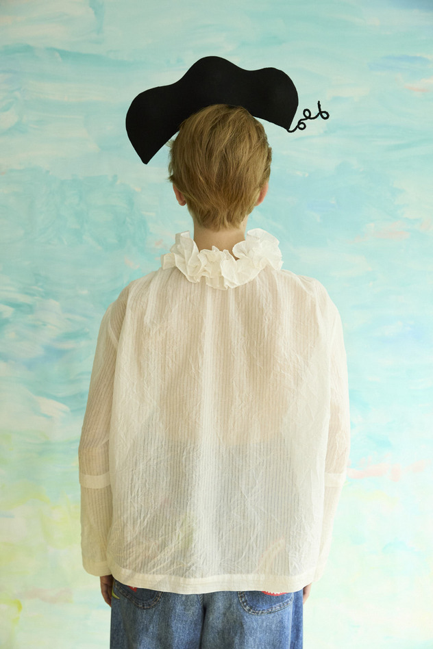 15.Shadow border blouse 詳細画像 off white 3