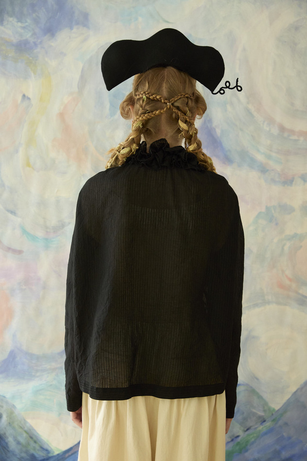 15.Shadow border blouse 詳細画像 off white 7