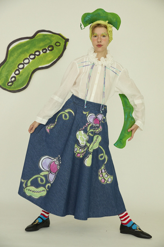 15.Shadow border blouse 詳細画像 off white 9