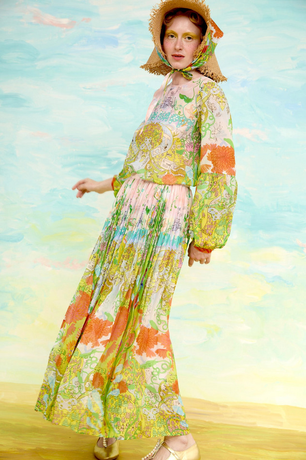 42.Born happy blouse 詳細画像 light blue &times; green 12