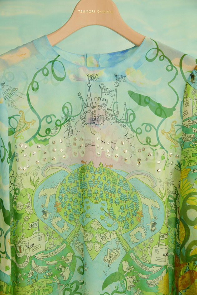 42.Born happy blouse 詳細画像 light blue &times; green 8