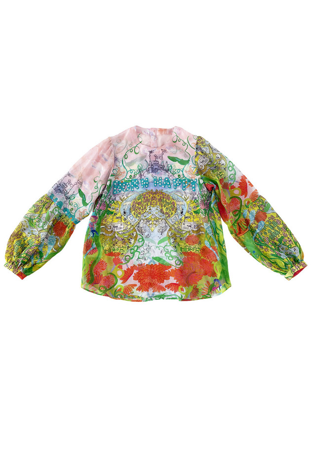 42.Born happy blouse 詳細画像 pink &times; light green 1