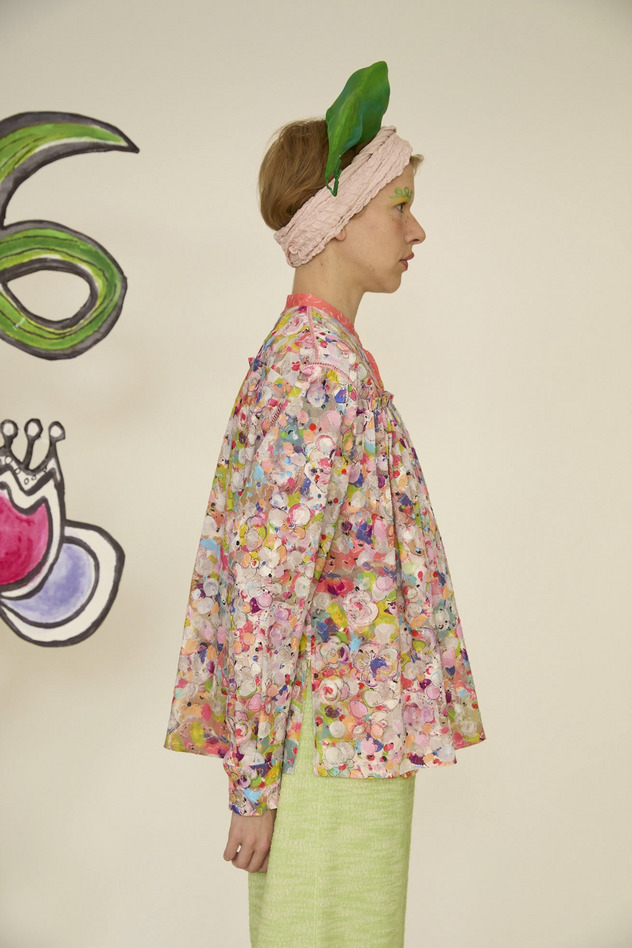 74.Floral dot blouse 詳細画像 pink multi 5