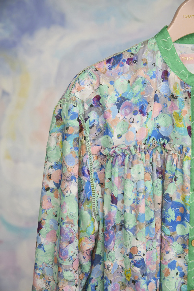 74.Floral dot blouse 詳細画像 pink multi 7