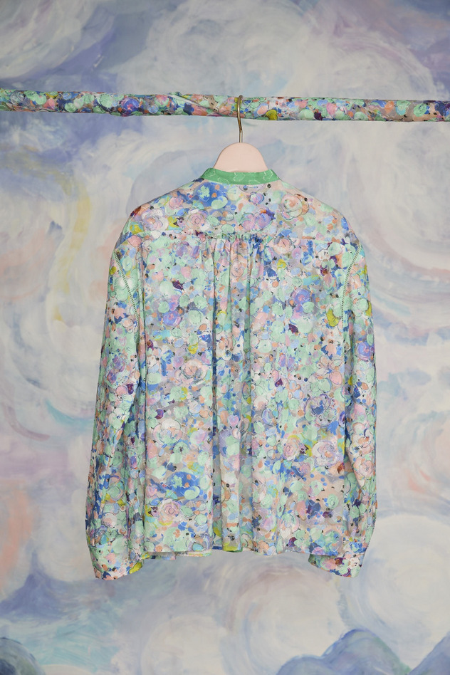 74.Floral dot blouse 詳細画像 mint multi 2