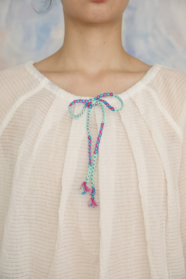 16.Shadow border blouse 詳細画像 off white 1