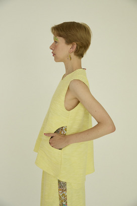 8.Slab tweed sleeveless tops 詳細画像