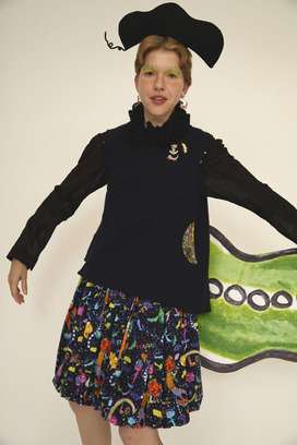 8.Slab tweed sleeveless tops 詳細画像