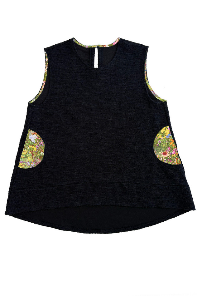 8.Slab tweed sleeveless tops 詳細画像 navy 1
