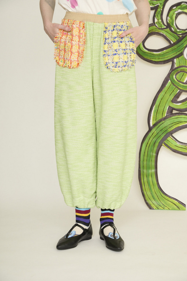 Linton tweeds jersey pants 詳細画像 yellow green 1