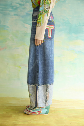 63.Bean denim print pants 詳細画像