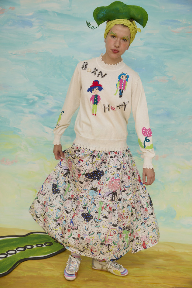 34.Mameneko skirt 詳細画像 off white 14