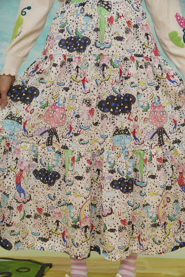 34.Mameneko skirt 詳細画像 off white 1