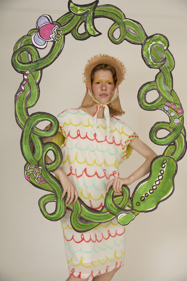107.Kurukuru border JQ dress 詳細画像 off white 3
