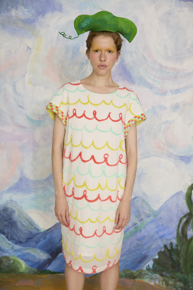 107.Kurukuru border JQ dress 詳細画像 off white 1