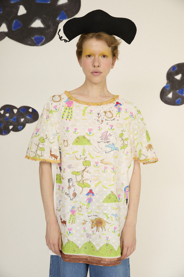 104.Happy Beanstalk tunic 詳細画像 off white 3