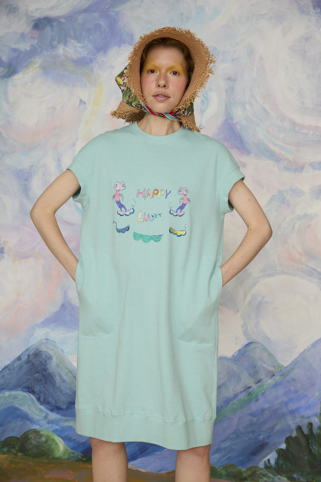 23.Happy lucky embroidery urake dress 詳細画像 off white 1