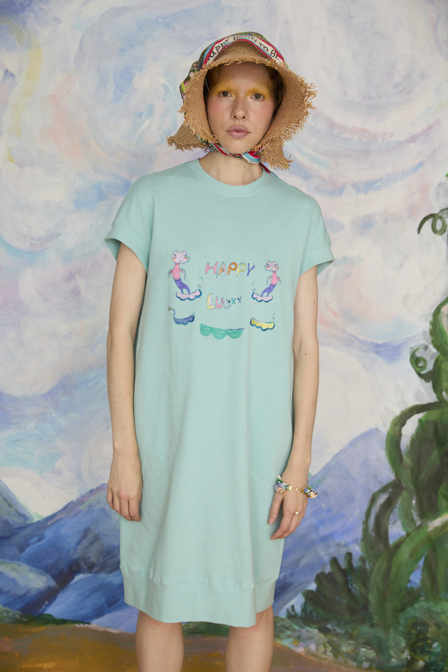 23.Happy lucky embroidery urake dress 詳細画像 mint 1