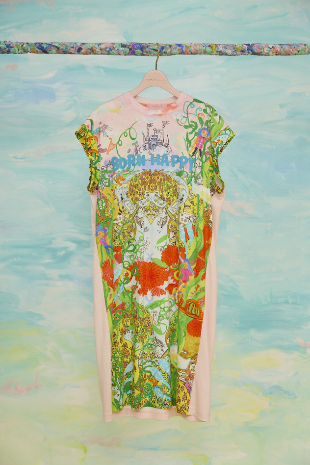 48.Born happy jersey dress 詳細画像 pink &times; light green 1