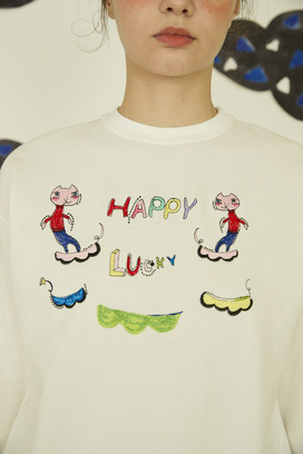 22.Happy lucky embroidery urake tops 詳細画像