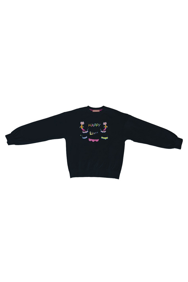 22.Happy lucky embroidery urake tops 詳細画像 navy 1