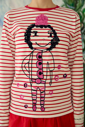 110.Jack coad embroidery longsleeve T-shirt 詳細画像
