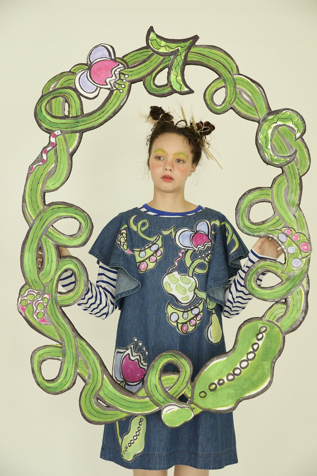 110.Jack coad embroidery longsleeve T-shirt 詳細画像 white &times; blue 10