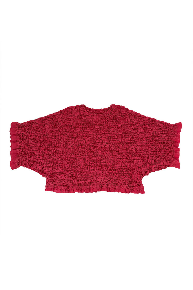 78.Shrink lace tops 詳細画像 red 1