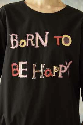19.Born to be happy print tops 詳細画像