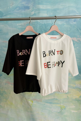 19.Born to be happy print tops 詳細画像
