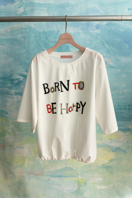 19.Born to be happy print tops 詳細画像