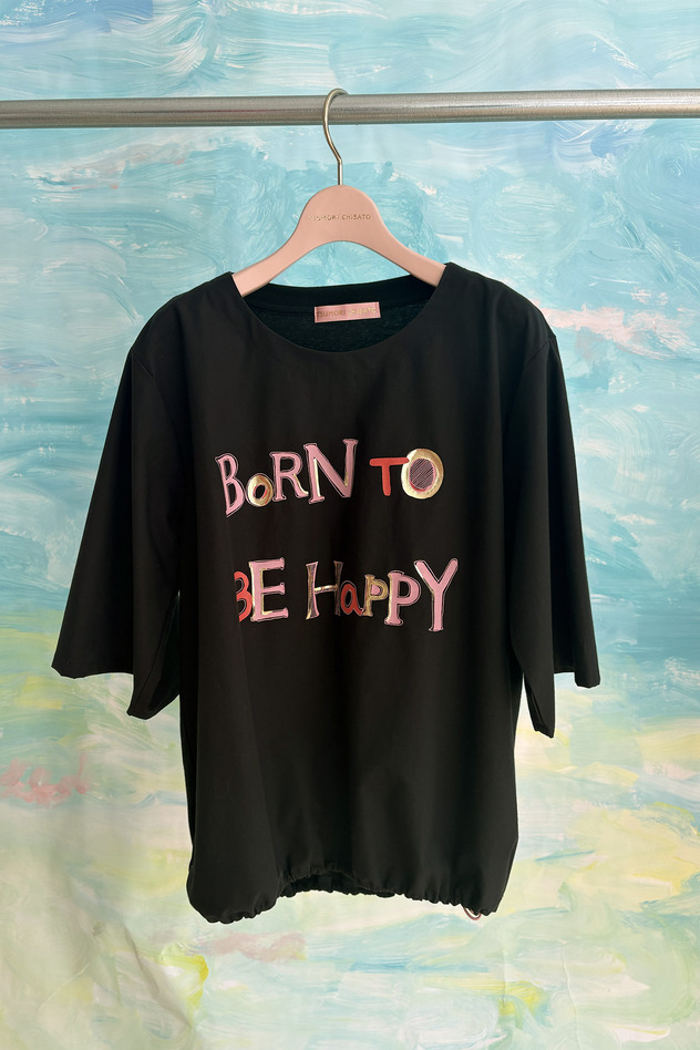 19.Born to be happy print tops 詳細画像 off white 8