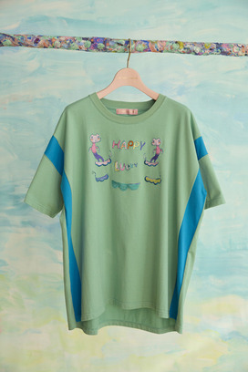 21.Happy lucky embroidery T-shirt 詳細画像
