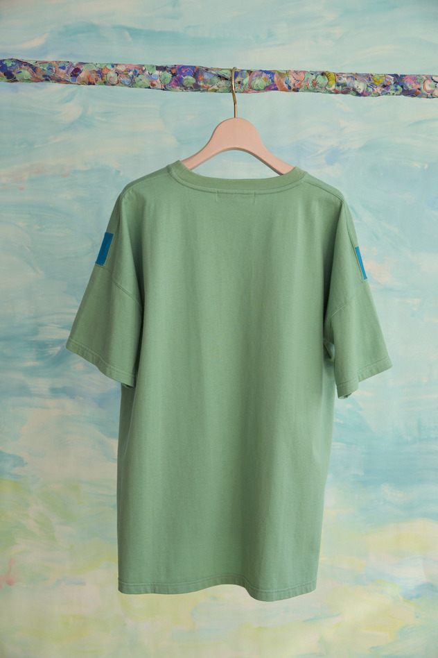 21.Happy lucky embroidery T-shirt 詳細画像 mint 2