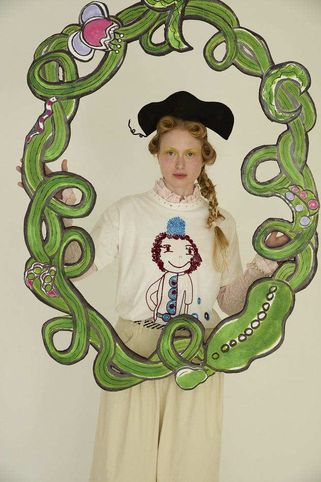 109.Jack coad embroidery T-shirt 詳細画像 off white 1