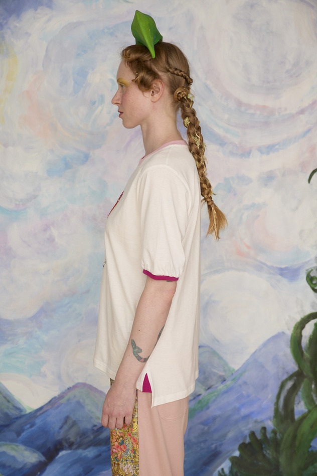 51.ONIKO embroidery T-shirt 詳細画像 off white 2