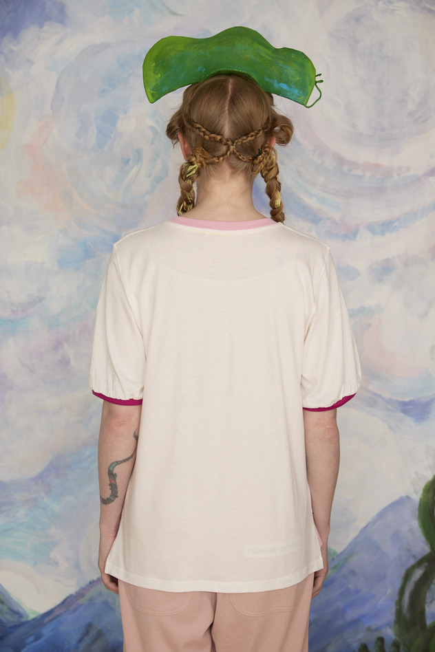 51.ONIKO embroidery T-shirt 詳細画像 off white 3