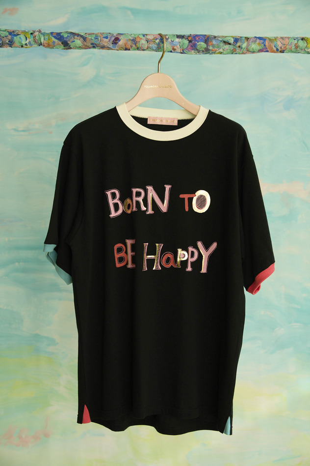 20.Born to be happy T-shirt 詳細画像 off white 5